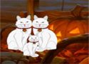 Halloween white cat escape - szabaduló játék