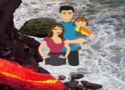 Rescue a family from volcano - escape game